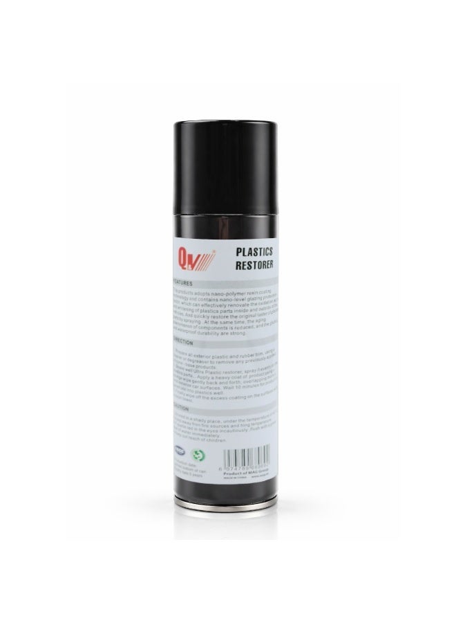 Q&V Plastics Restorer Spray 250ML – Car Interior & Exterior Trim Polish, Plastic Reviver, Instant Black & Shiny Coating, UV Protection, Dashboard Cleaner, Bumper & Door Panel Restorer - Image 2